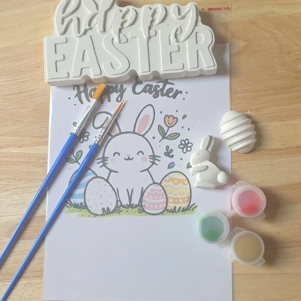 DIY Paint it yourself Happy Easter Craft Set with Paints